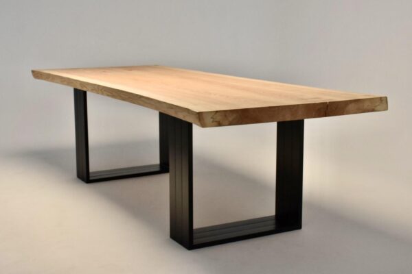 Ten Seater Dining Table In English Oak | Thick Slab Design - Image 4